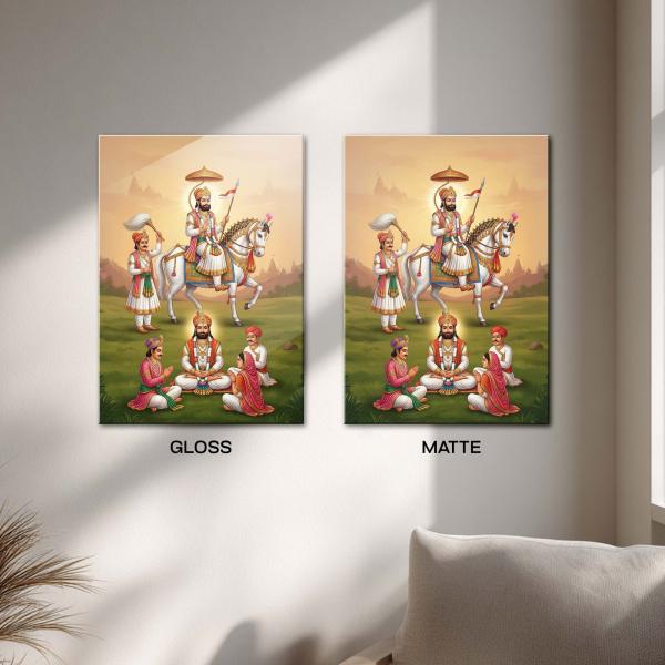 Baba Ramdev Ji: Eternal Guru & Guardian of Faith Metal Poster