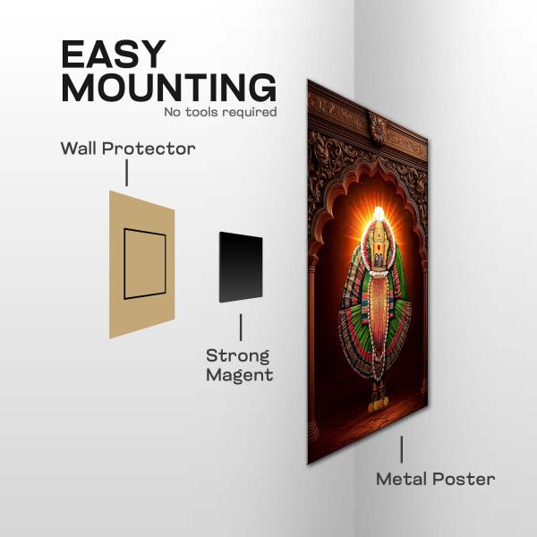 Bhawani Mata: Eternal Flame of Shakti & Sovereign Protection | Divine Metal Poster