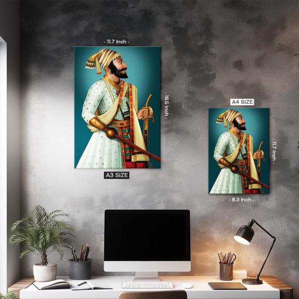 Chhatrapati Shivaji Maharaj: The Lion-Hearted Sovereign of Swarajya | Divine Heroic Metal Poster