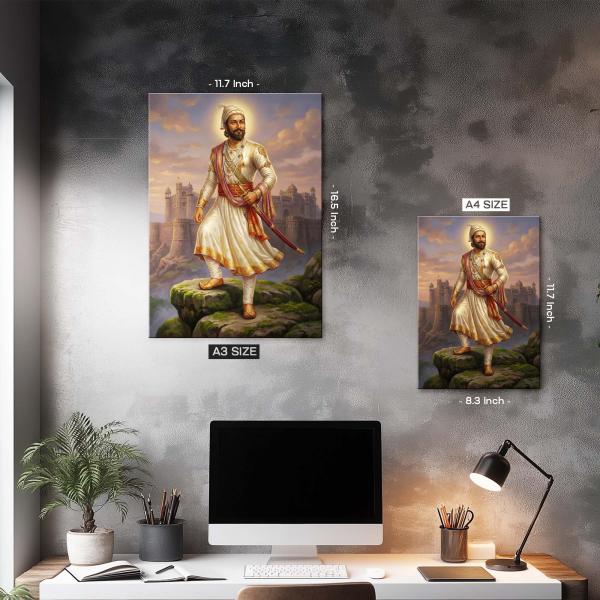 Chhatrapati Shivaji Maharaj: Eternal Flame of Swarajya Metal Poster