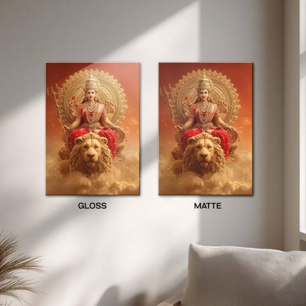 Maa Durga: Throne of Divine Power Metal Poster