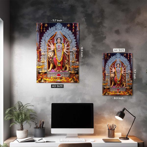 Shree Mahishasuramardini Durga: The Supreme Divine Power Metal Poster