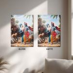 Dwarkadhish Krishna & Balram: Royal Guardians of Dharma | Devotional Metal Poster