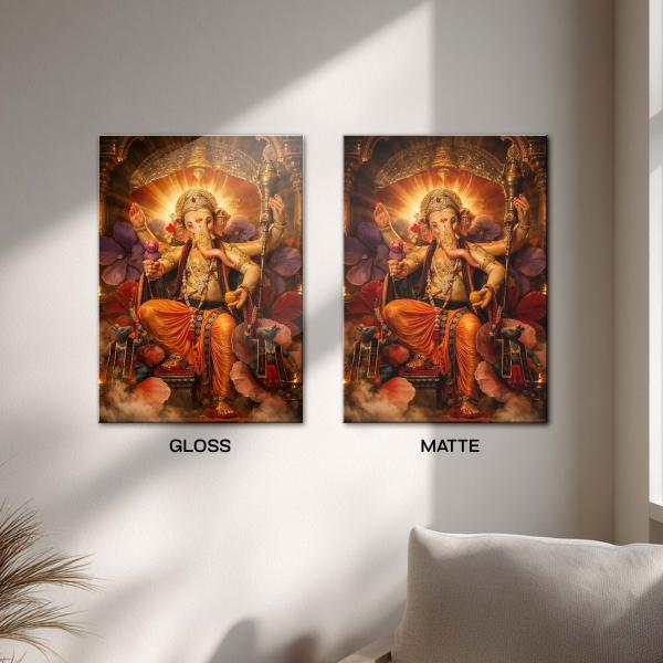 Mahaganapati: The Radiant Lord of Auspicious Beginnings | Divine Metal Poster