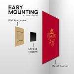 OM GANESHA – The Sacred Symbol of Auspicious Beginnings | Minimal Divine Metal Poster
