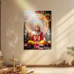 Mahaveer Hanuman: The Immovable Pillar of Bhakti & Strength | Divine Metal Poster