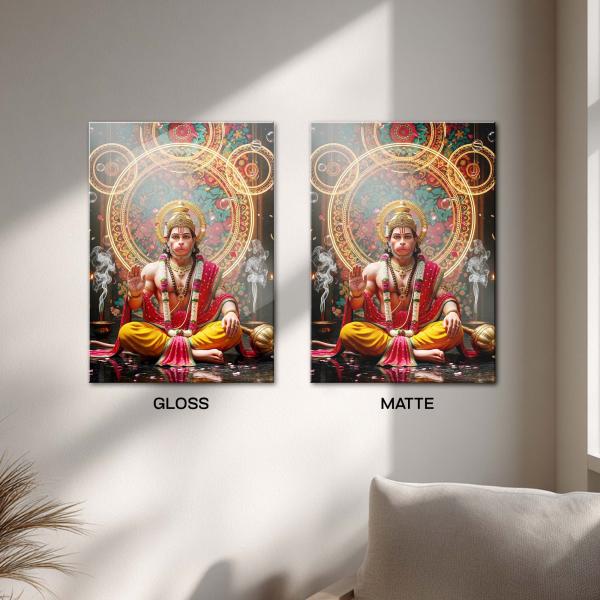 Mahaveer Hanuman: The Immovable Pillar of Bhakti & Strength | Divine Metal Poster
