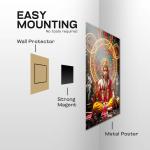 Mahaveer Hanuman: The Immovable Pillar of Bhakti & Strength | Divine Metal Poster
