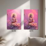 Hanuman: Divine Serenity Meditation Edition Metal Poster