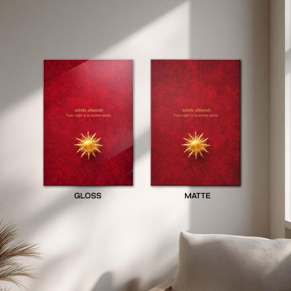 Karma Jyoti: The Eternal Flame of Action & Dharma | Divine Metal Poster