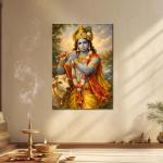 Shri Murli Manohar Krishna: The Eternal Enchanter of the Soul | Sacred Metal Poster