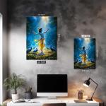Shree Krishna: The Celestial Dancer of Divine Bliss | Eternal Leela Metal Poster