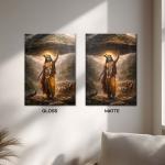 Shri Krishna Govardhan Dharan: Protector of Dharma Metal Poster