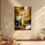 Krishna–Balaram Vana Leela: Divine Brothers of Protection & Peace | Devotional Metal Poster