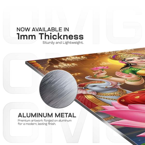 Maa Lakshmi: Goddess of Wealth & Divine Abundance Metal Poster