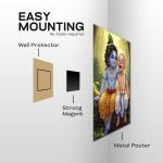 Bal Krishna & Sudama: The Eternal Smile of Divine Friendship | Celestial Devotional Metal Poster