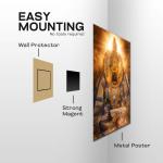 Maa Ambabai (Mahalakshmi of Kolhapur): The Radiant Throne of Shakti & Dharma | Divine Metal Poster