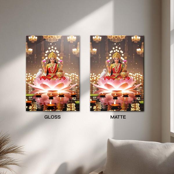 Goddess Lakshmi: Eternal Light of Prosperity Metal Poster