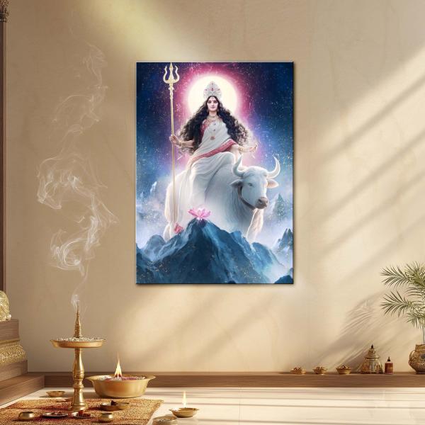 Mata Parvati: The Supreme Mother of Strength & Serenity Metal Poster