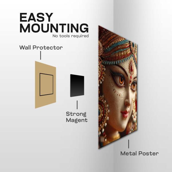 Matarani: The All-Seeing Mother of Shakti, Protection & Infinite Compassion | Divine Metal Poster