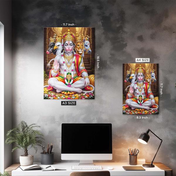 Panchmukhi Hanuman: The Divine Protector Metal Poster