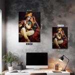 Shree Radha-Krishna: The Eternal Symphony of Divine Love | Celestial Metal Poster