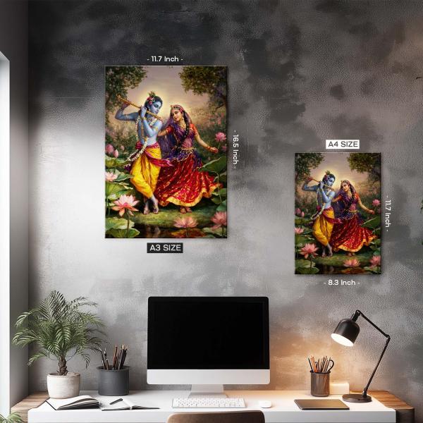 Radha-Krishna Raslila : Eternal Dance of Divine Love | Devotional Metal Poster