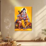 Shri Ram & Hanuman Bhakti: Eternal Bond of Devotion Metal Poster
