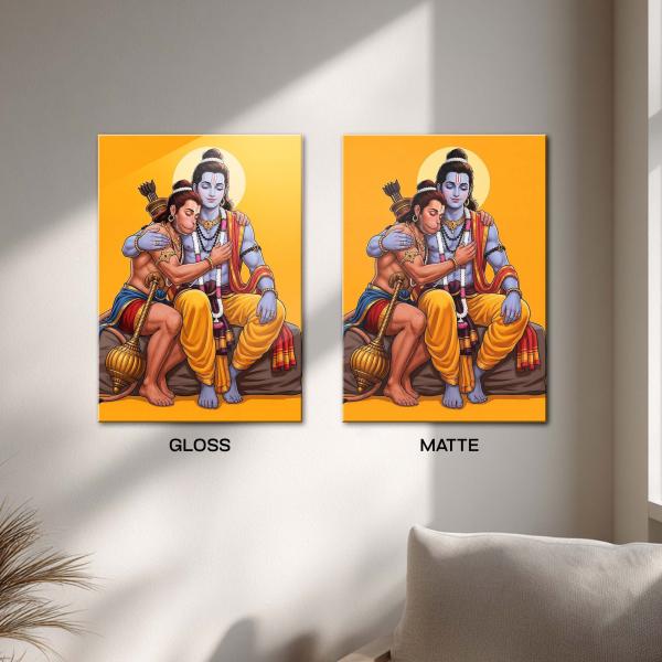 Shri Ram & Hanuman Bhakti: Eternal Bond of Devotion Metal Poster