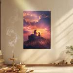 Bhakti & Maryada: Rama and Hanuman at Sunset Metal Poster