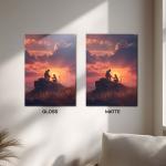 Bhakti & Maryada: Rama and Hanuman at Sunset Metal Poster