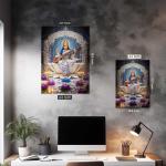 Saraswati Devi: Divine Source of Wisdom, Art & Enlightenment Metal Poster