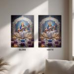Saraswati Devi: Divine Source of Wisdom, Art & Enlightenment Metal Poster
