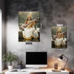 Saraswati: Eternal Flow of Wisdom & Art Metal Poster