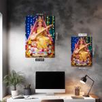 Maa Saraswati: The Divine Source of Wisdom & Creativity | Sacred Metal Poster