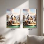Shiva & Parvati: Divine Union of Stillness and Grace Metal Poster