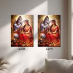 Shiv–Shakti Tandava: The Cosmic Dance of Creation & Grace | Divine Celestial Metal Poster
