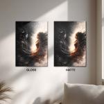 Ardhanarishvara Union: Eternal Shiva–Shakti | Divine Cosmic Metal Poster