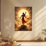 Shree Ram Suryavanshi: The Solar Archer of Dharma | Divine Metal Poster