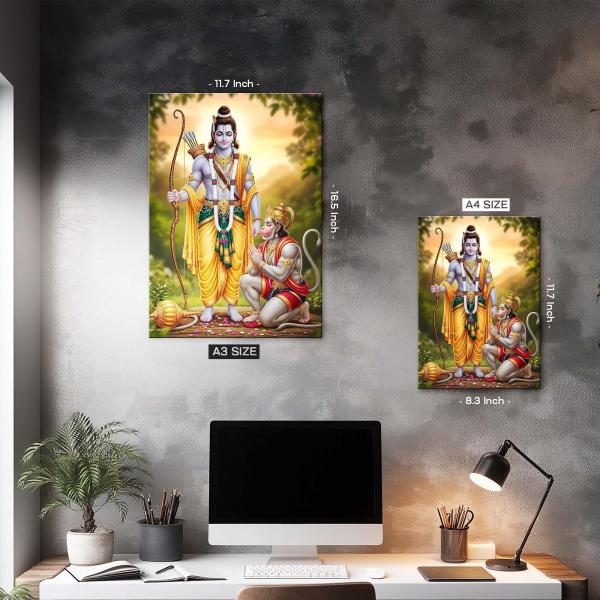 Ram Hanuman: Devotion at the Feet of Dharma Metal Poster