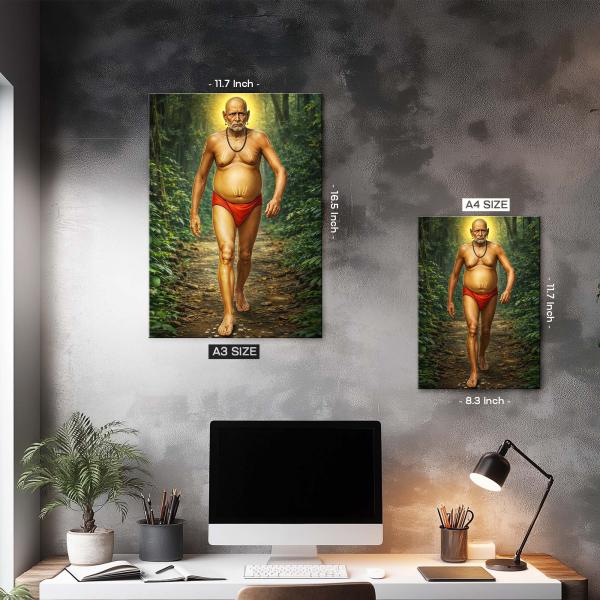 Shree Swami Samarth: The Walking Flame of Absolute Truth | Divine Ascetic Metal Poster