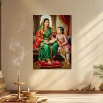 Rajmata Jijau: The Sacred Mother of Swarajya | Eternal Heritage Metal Poster