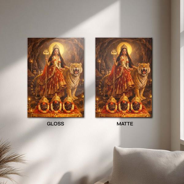 Maa Vaishno Devi: The Supreme Mother of Faith, Power & Fulfillment | Divine Metal Poster