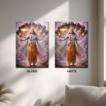 Sheshashayi Vishnu: Supreme Preserver of the Cosmos Metal Poster