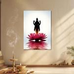 Lord Vishnu: The Lotus-Born Guardian of Cosmic Balance | Serene Divine Metal Poster