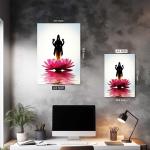 Lord Vishnu: The Lotus-Born Guardian of Cosmic Balance | Serene Divine Metal Poster