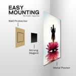 Lord Vishnu: The Lotus-Born Guardian of Cosmic Balance | Serene Divine Metal Poster